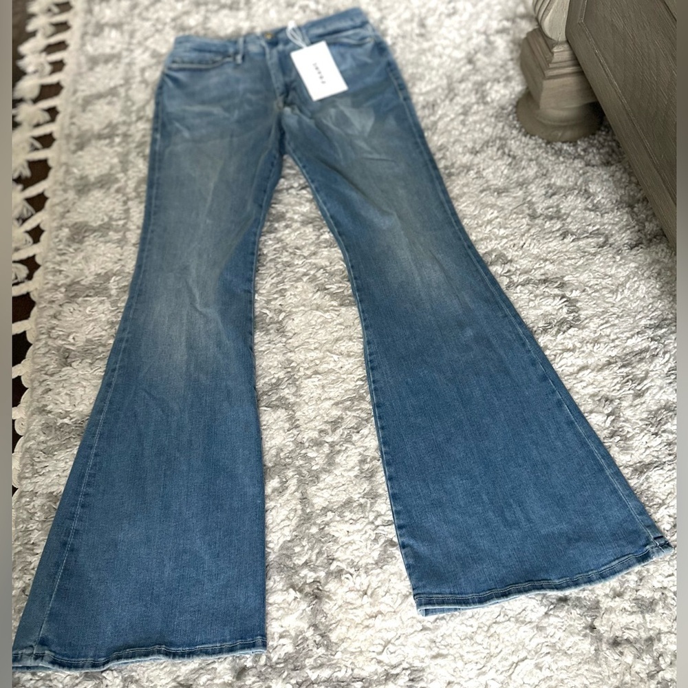 ‼️RARE‼️🎸FRAME🎸🔥NWT🔥Le One Flare Bootcut Jeans in Casper Blue—26